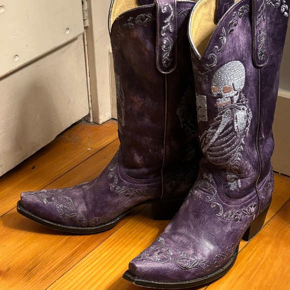 Old Gringo Purple Selfie Embroidered Cowboy Boots - Picture 2 of 6